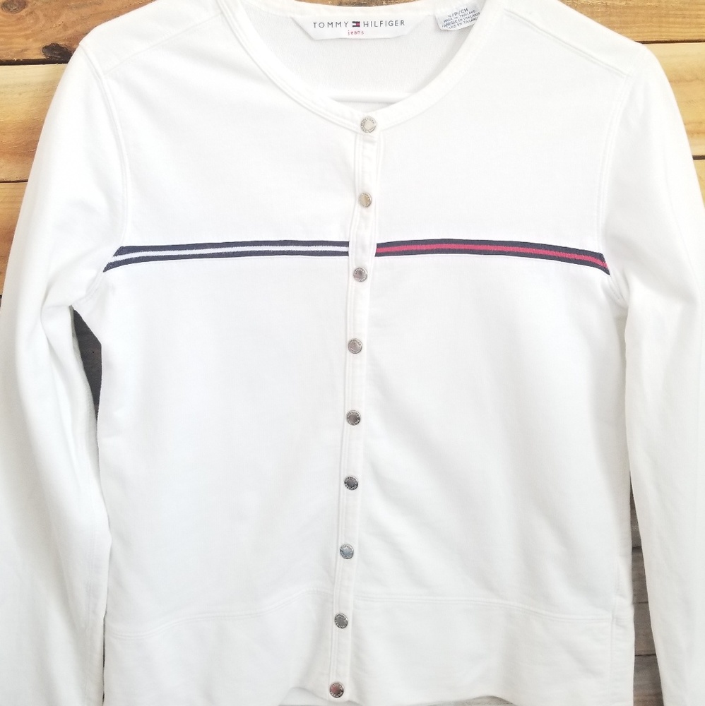 Tommy Hilfiger White Cardigan Size S